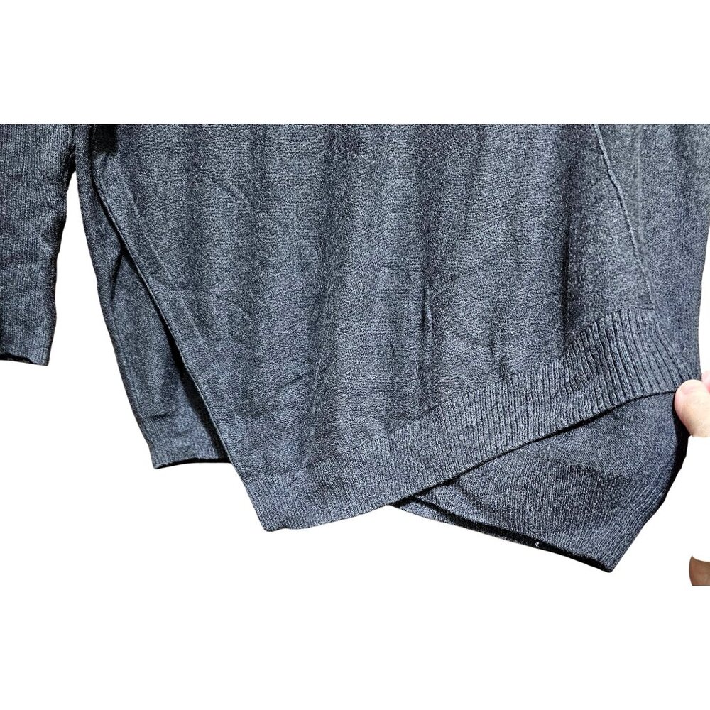 Lord & Taylor Womens XL Dark Gray V-Neck Long Sleeve Knit Sweater - Picture 6 of 11
